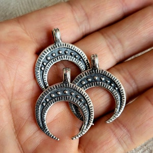 Silver lunula pendant from Poland X c. Slavic Moon Amulet