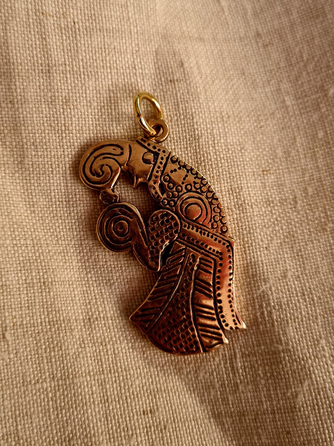 Odin's Raven Bronze Pendant Viking Amulet Australia
