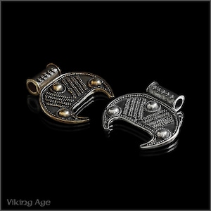 Bronze lunula pendant from Gniezdovo , Slavic Moon Amulet