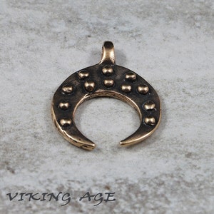 Bronze lunula pendant from Poland, Slavic Moon Amulet