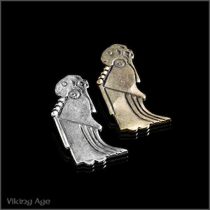 Viking woman Valkyrie bronze pendant