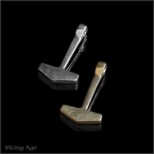 Simple silver Viking Amulet Thor hammer Mjolnir pendant from Denmark