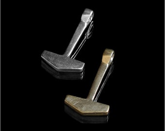 Amuleto vikingo de plata simple con colgante de martillo de Thor Mjolnir de Dinamarca