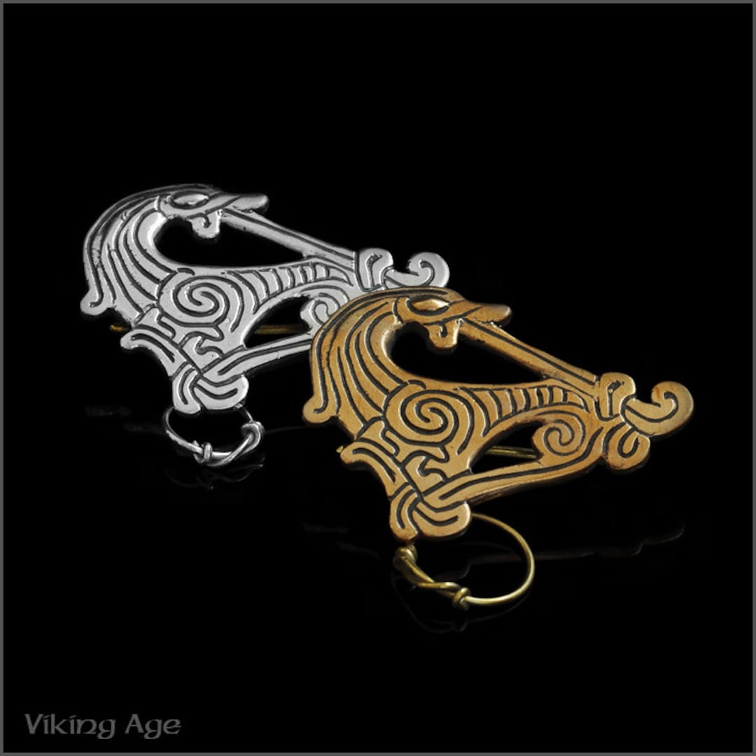 Bronze Viking Dragon Brooch Etsy