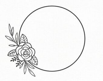 Download Flower wreath svg | Etsy