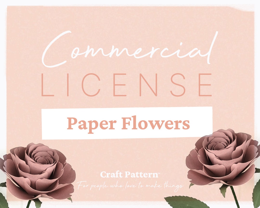 Commercial License for Paper Flower Craft Patterns - Etsy