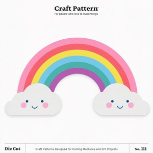 Mignon Rainbow SVG, Rainbow Clouds SVG, Nursery SVG, Rainbow Clipart, Rainbow Sublimation, Silhouette Cut Files, Cricut Cut Files / FT00111