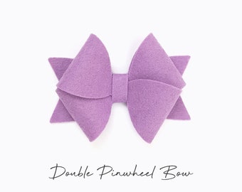 Double Pinwheel Bow Template SVG, Bow SVG, Pinwheel Bow, Bow Template, Hair Bow Template, Silhouette Cut Files, Cricut Cut Files / FT00269