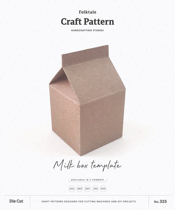 Download Small Milk Box Template Svg Gift Box Svg Party Favor Box Etsy