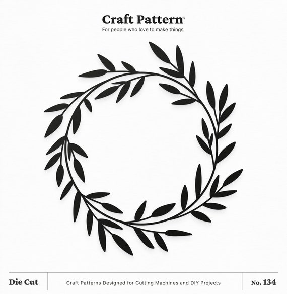 Floral Wreath SVG, Wreath Sublimation, Monogram Frame SVG, Wreath Clipart, Silhouette Cut Files, Cricut Cut Files / FT00134