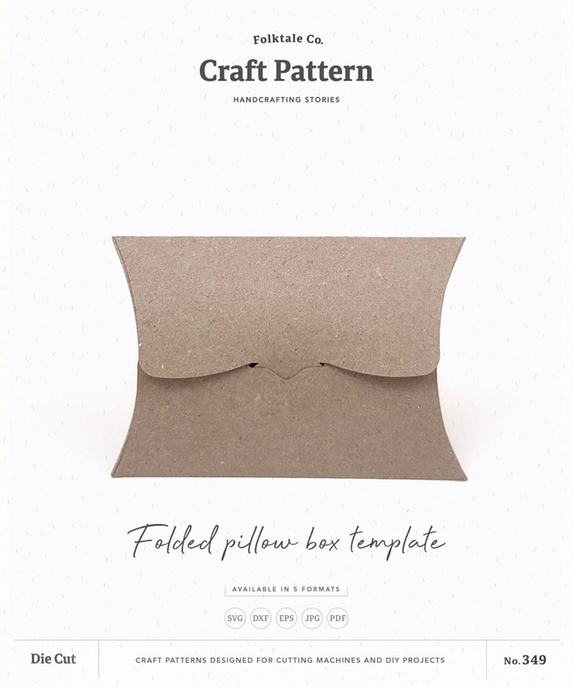 Download Folded Pillow Box Template Svg Gift Box Svg Favor Box Svg Etsy