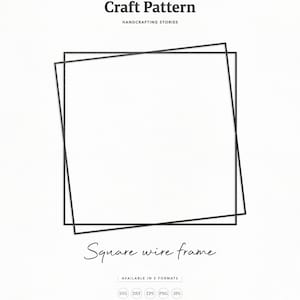 Square Wire Frame SVG, Square Monogram Frame SVG, Square Frame SVG, Frame Clipart, Silhouette Cut Files, Cricut Cut Files / FT00312