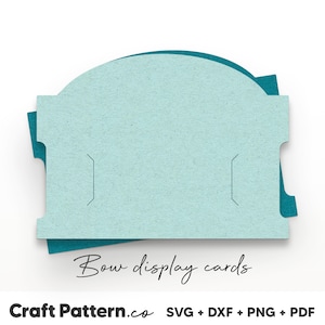 Bow Display Card SVG, 5.5&quot; x 7.5&quot; Bow Cards SVG, Display Template SVG, Hair Bow Template, Silhouette Cut Files, Cricut Cut Files / CP0101