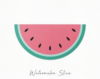 Watermelon SVG Craft Pattern, Watermelon Slice SVG, Summer SVG, Summer Clipart, Silhouette Cut Files, Cricut Cut Files / FT00267
