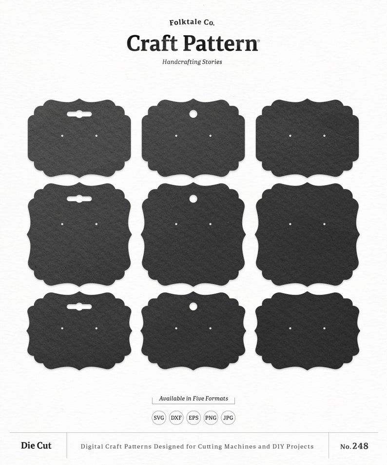 Download Ornate Earrings Display Cards SVG Earring Cards SVG Cut File | Etsy