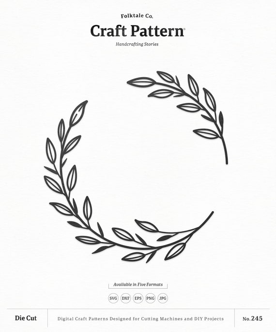 Download Leafy Wreath SVG Craft Pattern Flower SVG Wedding SVG | Etsy