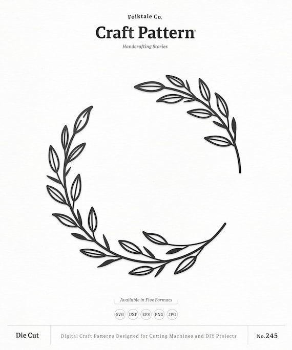 Download Leafy Wreath SVG Craft Pattern Flower SVG Wedding SVG | Etsy