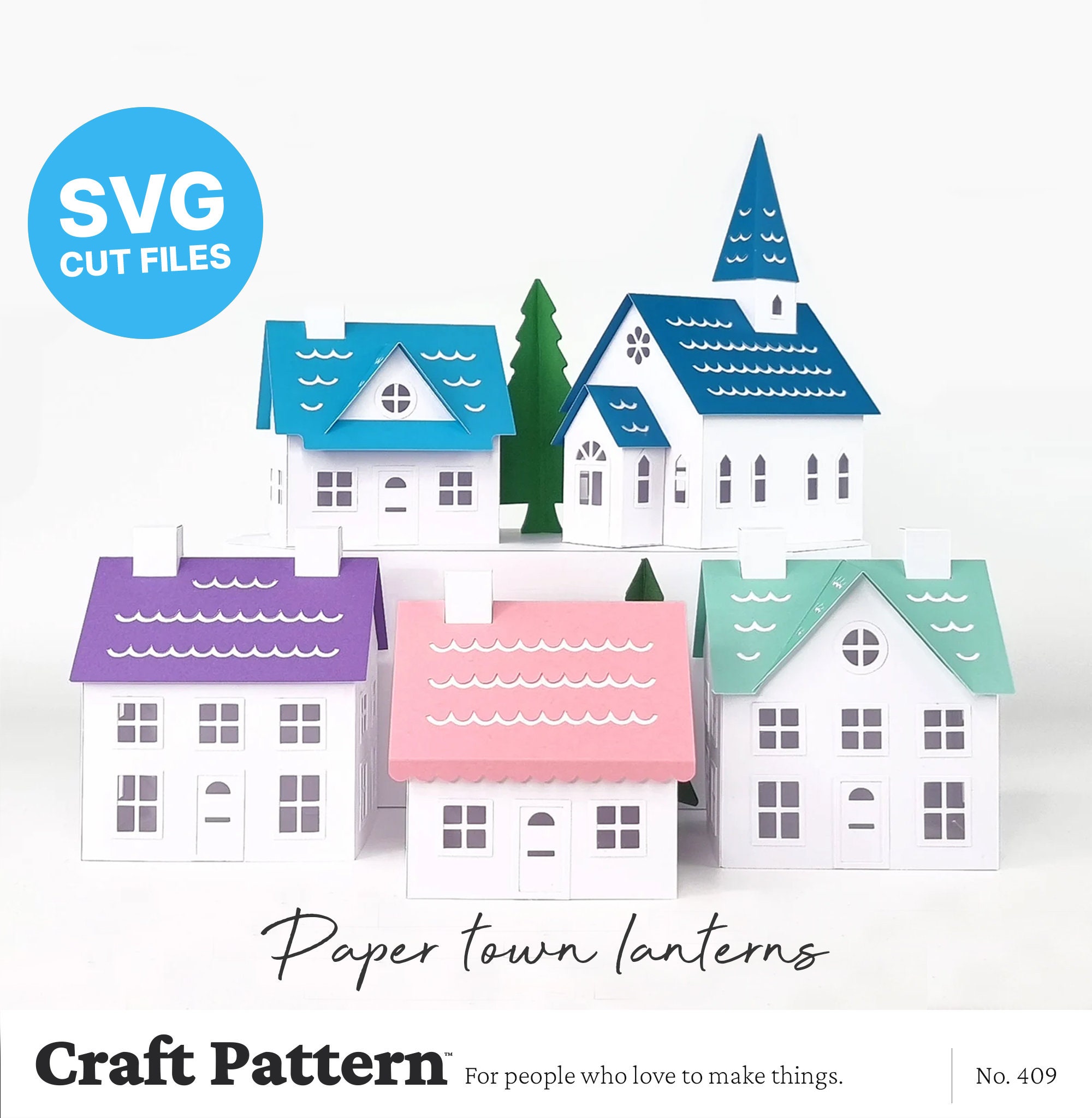 Paper Town Lantern Set SVG, Putz House Template, Paper House SVG, DIY Christmas Decoration, Silhouette Cut Files, Cricut Cut Files / FT00409 - Etsy paper-town-lantern-set-svg-putz-house-template-paper-house-svg-diy-christmas-decoration-silhouette-cut-files-cricut-cut-files-ft00409-etsy