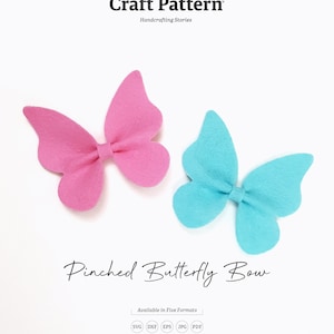 Pinched Butterfly Bow Template SVG, Bow SVG, Bow Template, Hair Bow Template, Silhouette Cut Files, Cricut Cut Files/FT00257