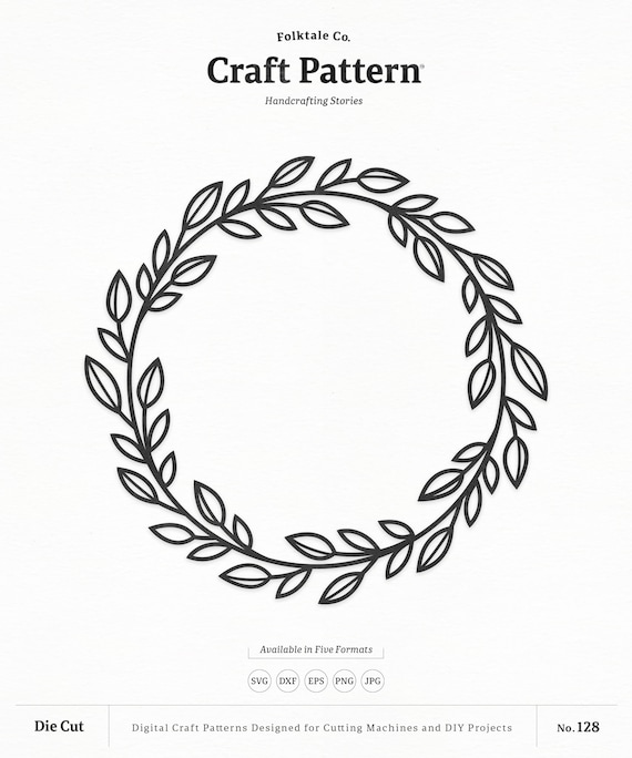Download Wreath Svg Craft Pattern Leaf Wreath Svg Monogram Frame Svg Etsy