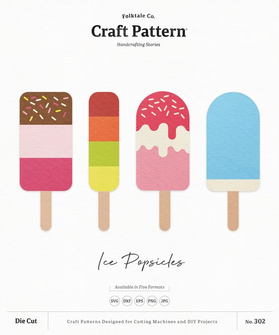 Download Ice Popsicle Svg Craft Pattern Ice Lolly Svg Ice Cream Svg Etsy