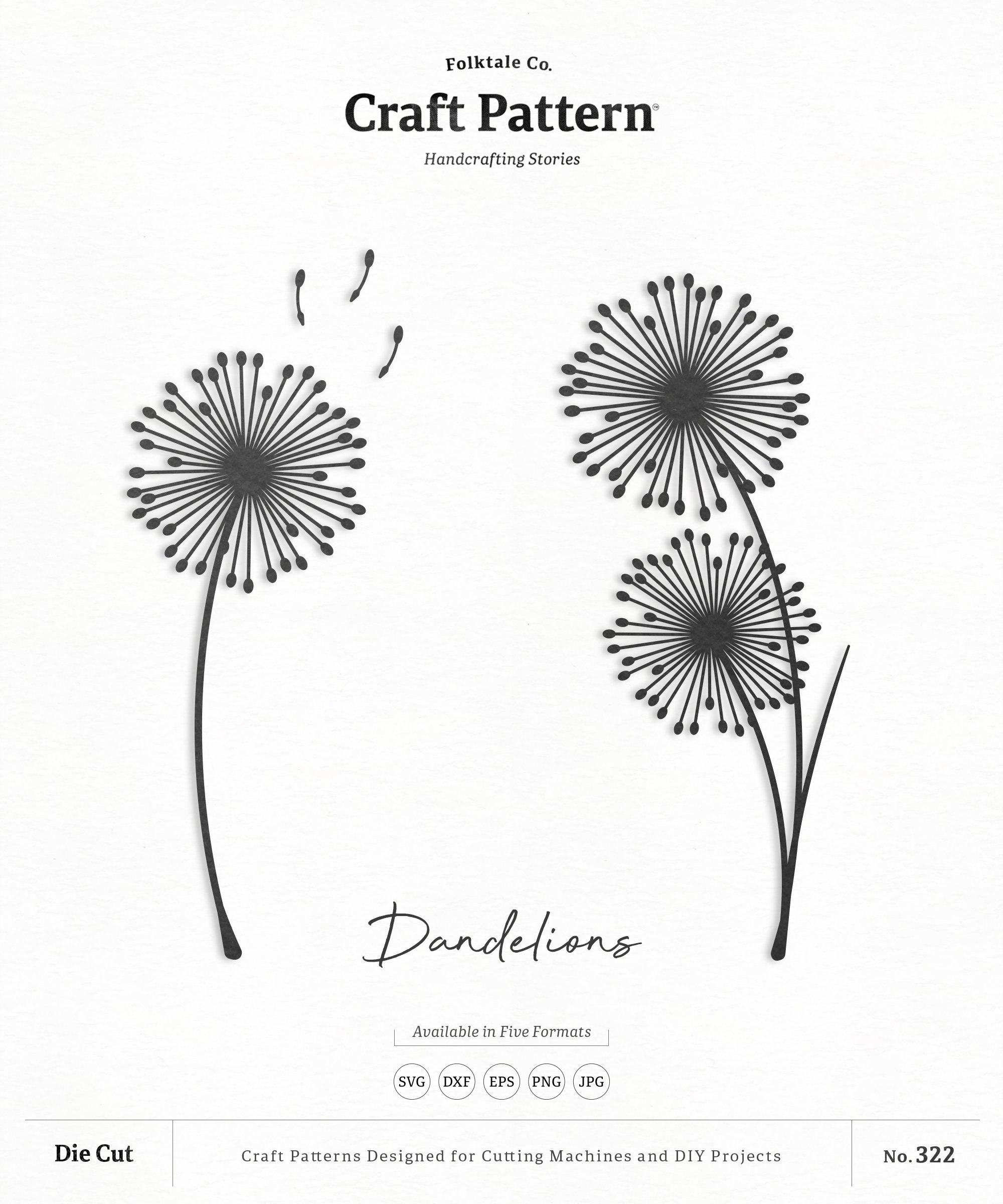 Dandelion SVG Craft Pattern Flower SVG Floral SVG Floral Etsy