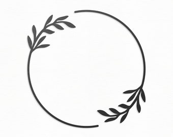 May include: A black and white craft pattern featuring a circle with two stylized leaf branches on either side. The text "Craft Pattern" is at the top of the image. The text "Die Cut" is at the bottom left of the image. The text "No. 372" is at the bottom right of the image.