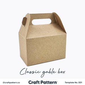 Classic Gable Box SVG, Box Template SVG, Gift Box SVG, Party Favor Box, Wedding Favor SVG, Silhouette Cut Files, Cricut Cut Files / CP0001