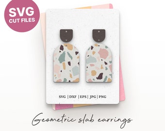 Geometric Earrings SVG, Earring SVG, Earring Template, Glowforge SVG, Laser Cut Files, Silhouette Cut Files, Cricut Cut Files / FT00335