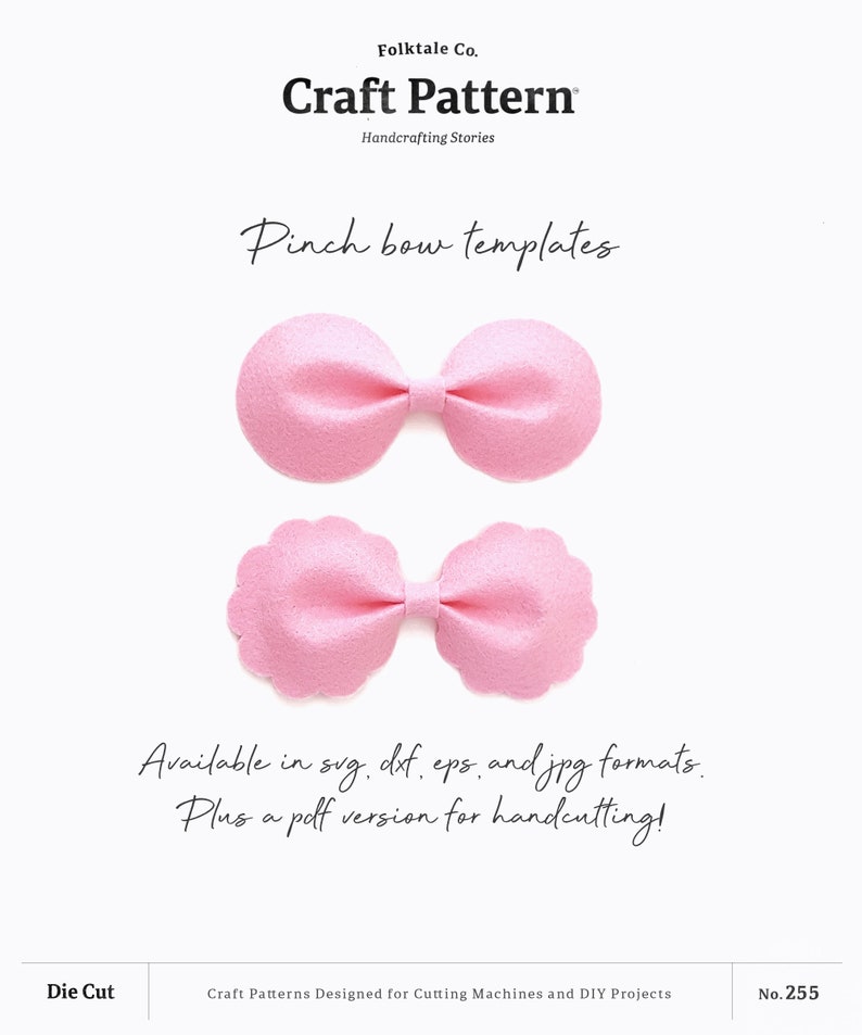 Download Pinch Bow Template SVG Bow SVG Bow Template Hair Bow | Etsy