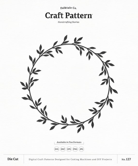 Download Wreath Svg Craft Pattern Leaf Wreath Svg Monogram Frame Svg Etsy