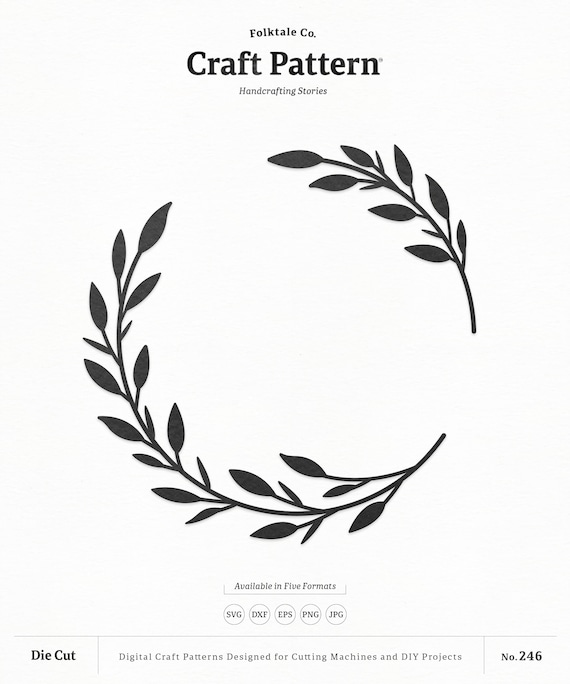 Download Leafy Wreath SVG Craft Pattern Flower SVG Wedding SVG | Etsy