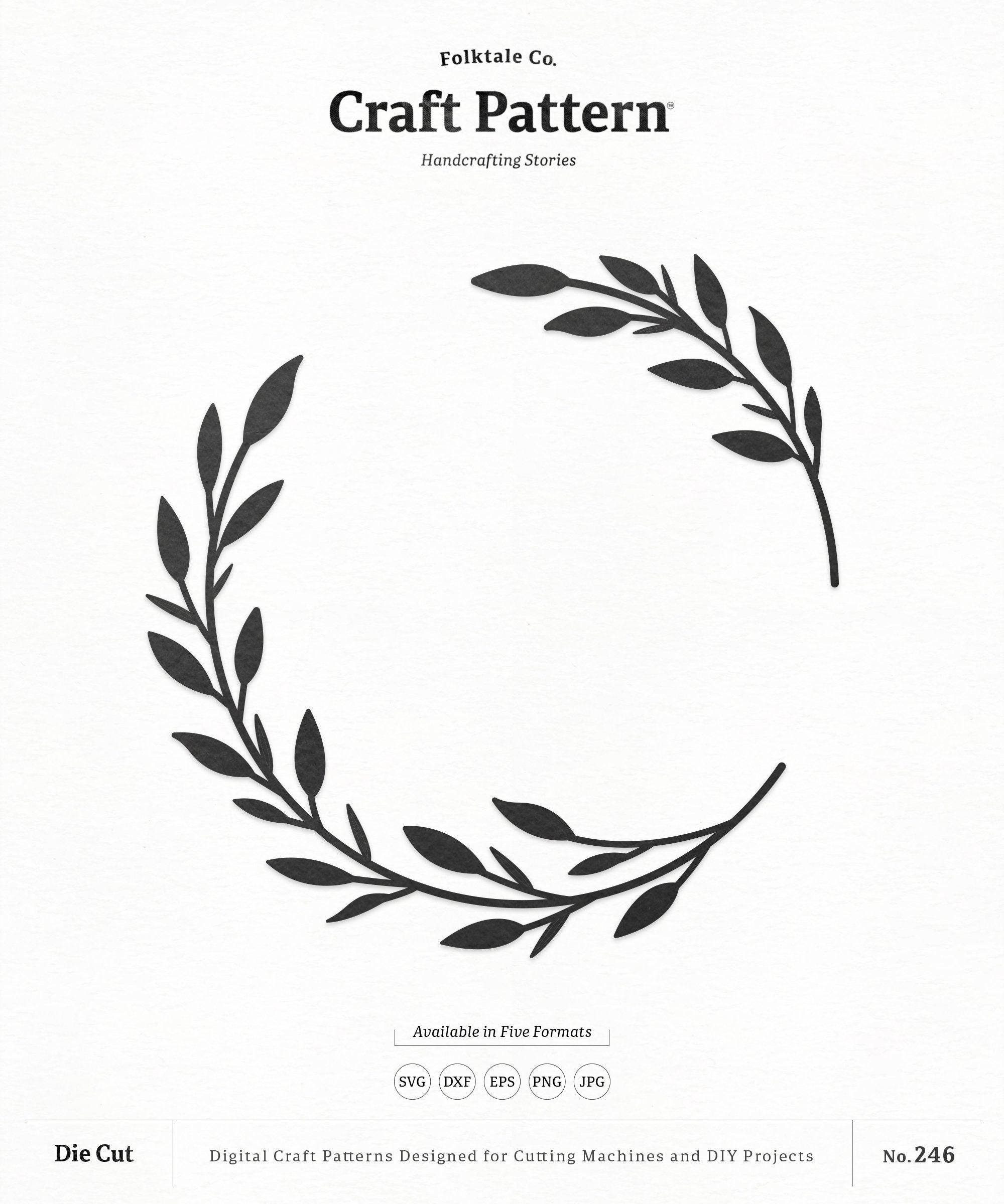 Leafy Wreath SVG Craft Pattern Flower SVG Wedding image