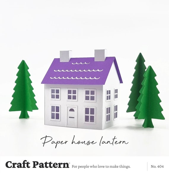 Paper Lantern SVG Putz House Template Paper House SVG - España