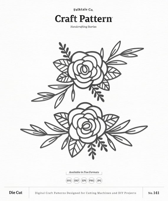 Download Flowers Svg Craft Pattern Roses Flower Svg Flower Svg Etsy