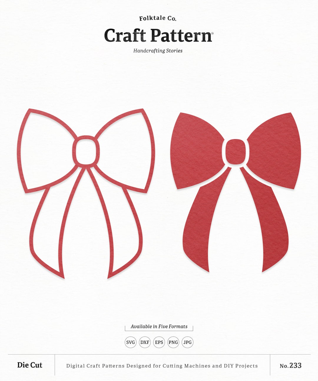 Ribbon Bow SVG Craft Pattern, Bow SVG Cut File, Bow Tie SVG, Bow Vector ...