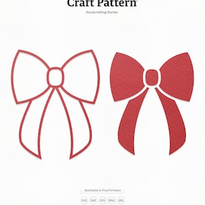 Ribbon Bow modello artigianale SVG, Bow SVG File di taglio, Papillon in formato SVG, vettore dell'arco, arco Clipart, Silhouette file di taglio, taglio Cricut Files / FT00233