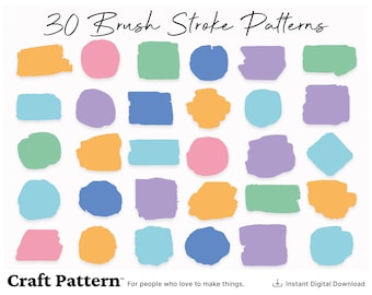 30 padrões de pinceladas SVG Craft Pattern, chaveiro svg, chaveiro svg, pincel svg, arquivos de corte de silhueta, arquivos de corte Cricut / FT00403