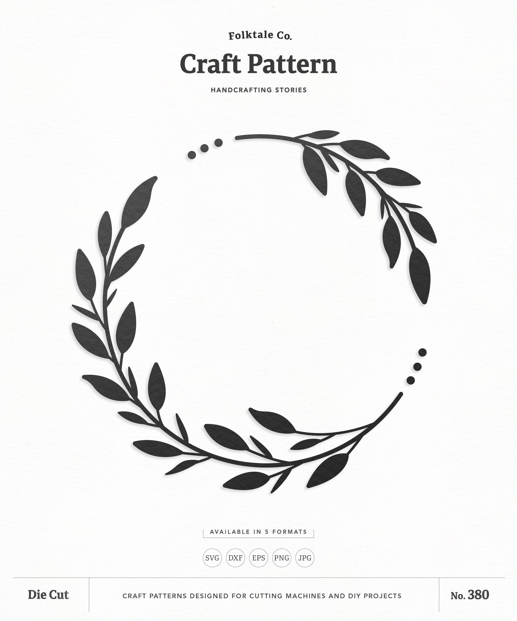 Decorative Leaf Wreath SVG Craft Pattern Flower SVG Wedding image