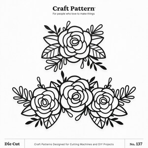 Blommor SVG, Ros SVG, Blommor Sublimering, Blomma SVG, Blommig Clipart, Blommor png, Silhuett Cut Files Cricut Cut Files / FT00137
