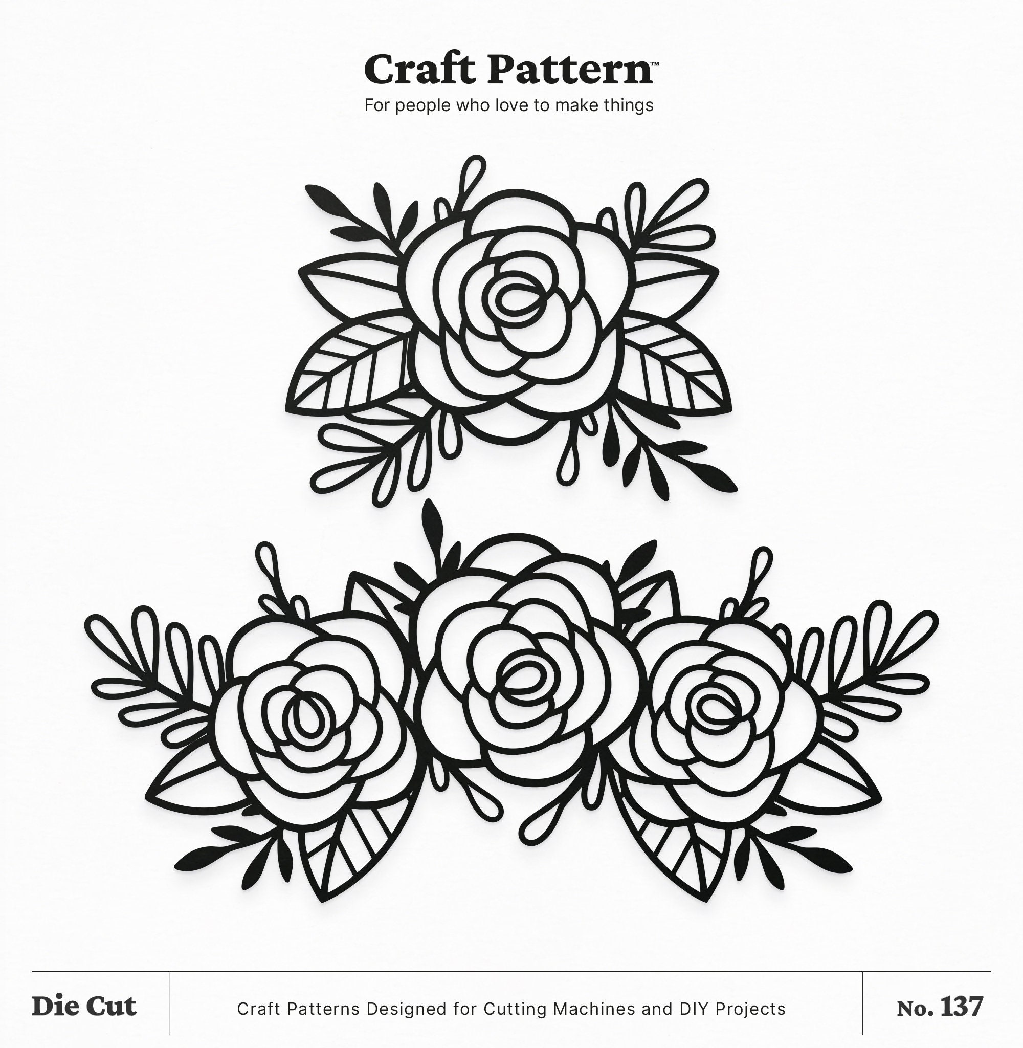 Free Rose Monogram SVG  FB80 - Craft House SVG
