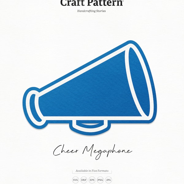 Cheer Megaphone SVG Craft Pattern, Megaphone SVG, Cheerleader SVG, Megaphone Clipart, Silhouette Cut Files, Cricut Cut Files / FT00175