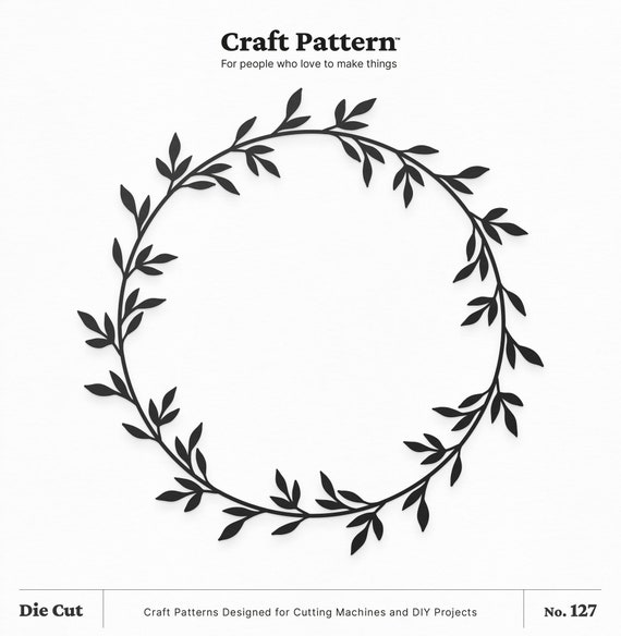 Classic Wreath SVG, Wreath Sublimation, Monogram Frame SVG, Wreath Clipart, Wreath PNG, Silhouette Cut Files, Cricut Cut Files / FT00127
