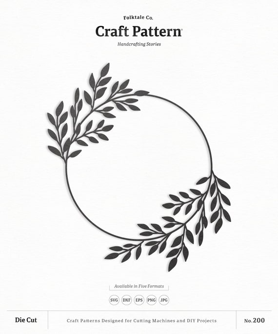 Download Leafy Frame Svg Wreath Svg Monogram Frame Svg Floral Frame Etsy