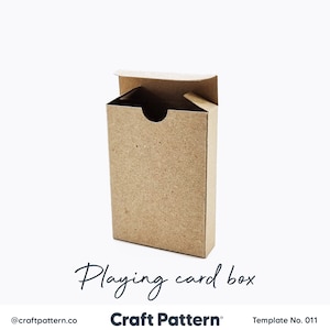 Plantilla de caja de cartas de juego SVG, caja de regalo SVG, caja de favor de fiesta SVG, plantilla de caja, baraja de cartas, archivos de corte de silueta, archivos de corte Cricut / CP0011
