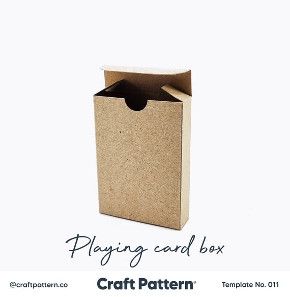 Playing Card Box Template SVG, Gift Box SVG, Party Favor Box SVG, Box Template, Card Deck, Silhouette Cut Files, Cricut Cut Files / CP0011