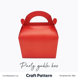 Party Gable Box SVG, Box Template SVG, Gift Box SVG, Party Favor Box, Wedding Favor SVG, Silhouette Cut Files, Cricut Cut Files / CP0006