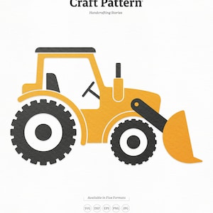 Bouw Truck SVG Digger SVG, trekker SVG, lettertype Loader snijden bestand, Truck Clipart, silhouet snijden bestanden, Cricut Cut bestanden / FT00243