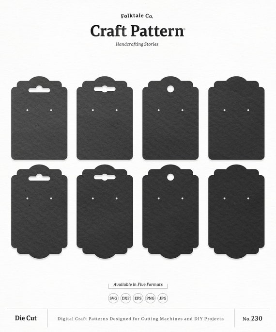 Ornate Earrings Display Cards SVG Earring Cards SVG Cut