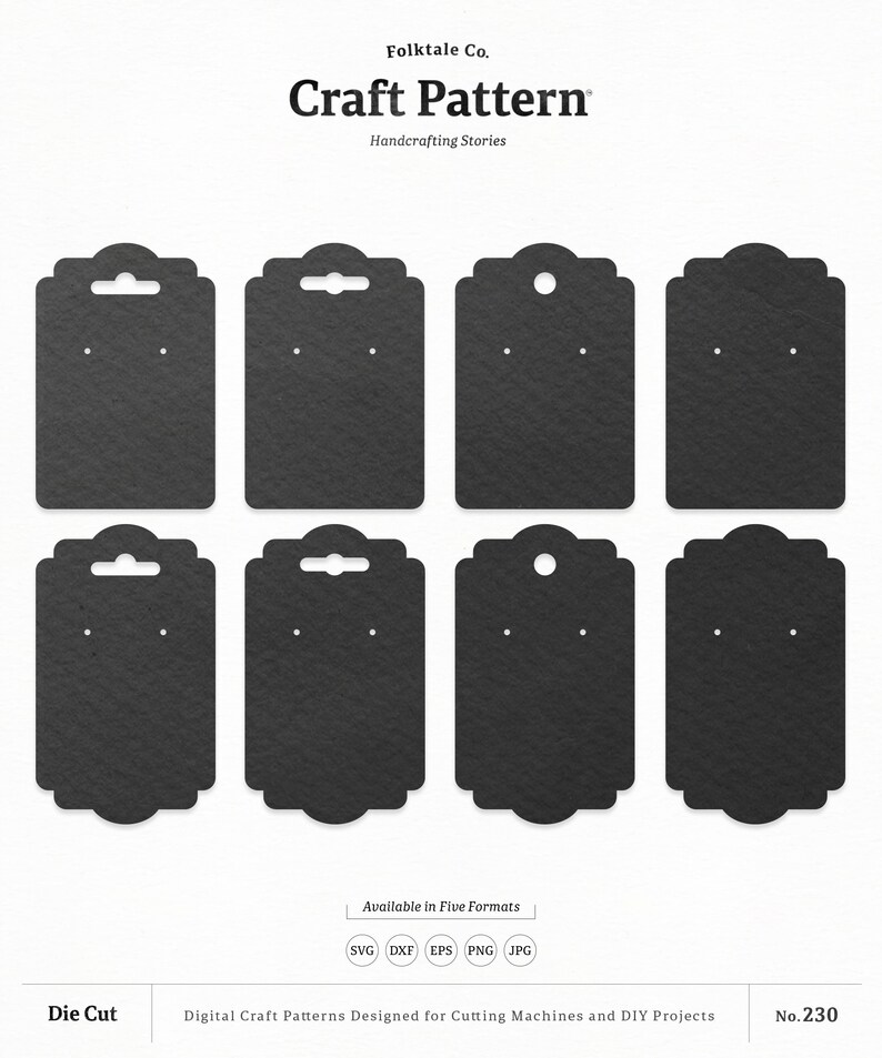 Download Ornate Earrings Display Cards SVG Earring Cards SVG Cut ...